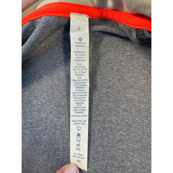 Lululemon Mens Training Gray Dark Slate Large Track Bomber Full Zip Jacket - Picture 4 of 5